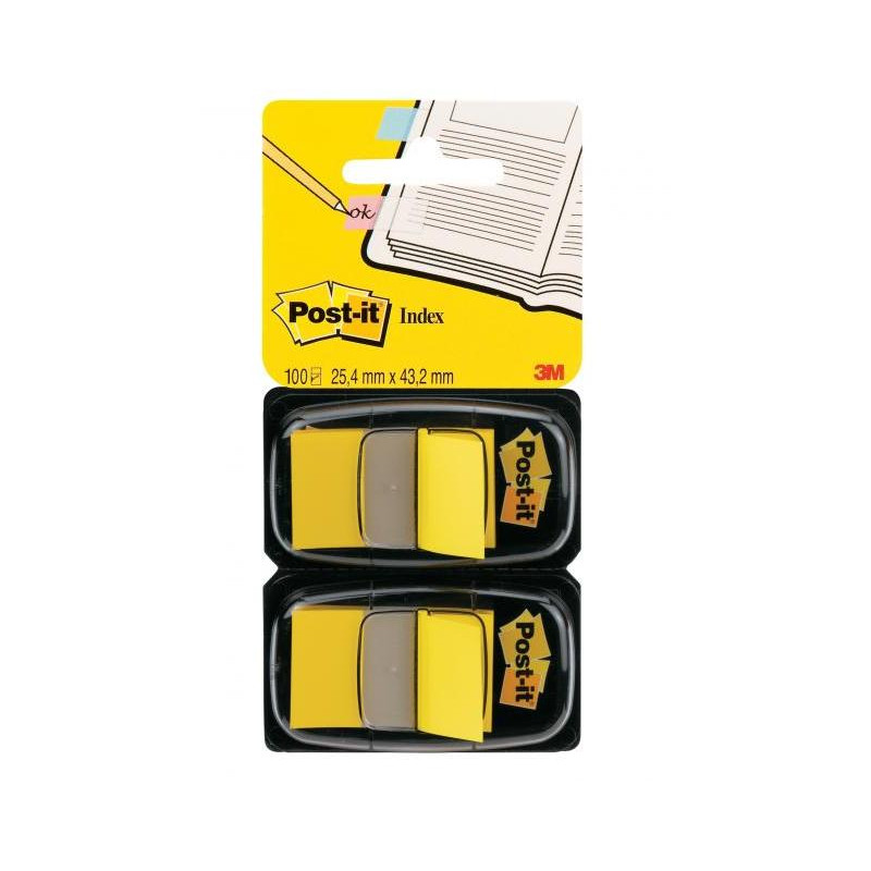 Záložky Post-it Index široké 25,4x43,2 žltá 2ks