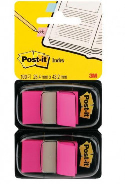 Záložky Post-it Index široké 25,4x43,2 ružová 2ks