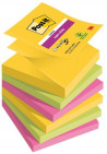 Z-bločky Post-it Super Sticky CARNIVAL, veľkosť 76x76 mm, 6 bločkov po 90 lístkov