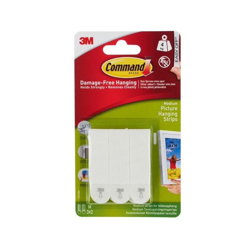 Samolepiace prúžky Command Medium na obrazy