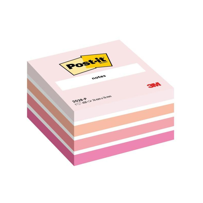 Bloček kocka Post-it 76x76 ružová