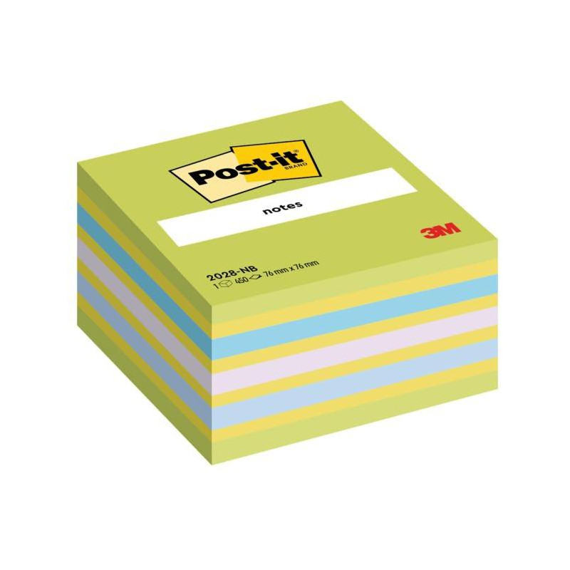 Bloček kocka Post-it 76x76 neónová zelená mix