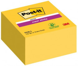 Bloček kocka Post-it Super Sticky 76x76mm žltá 350l