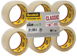 Baliaca páska Scotch , neobsahuje PVC, transparentná, 48mm x 50m, 6 roliek