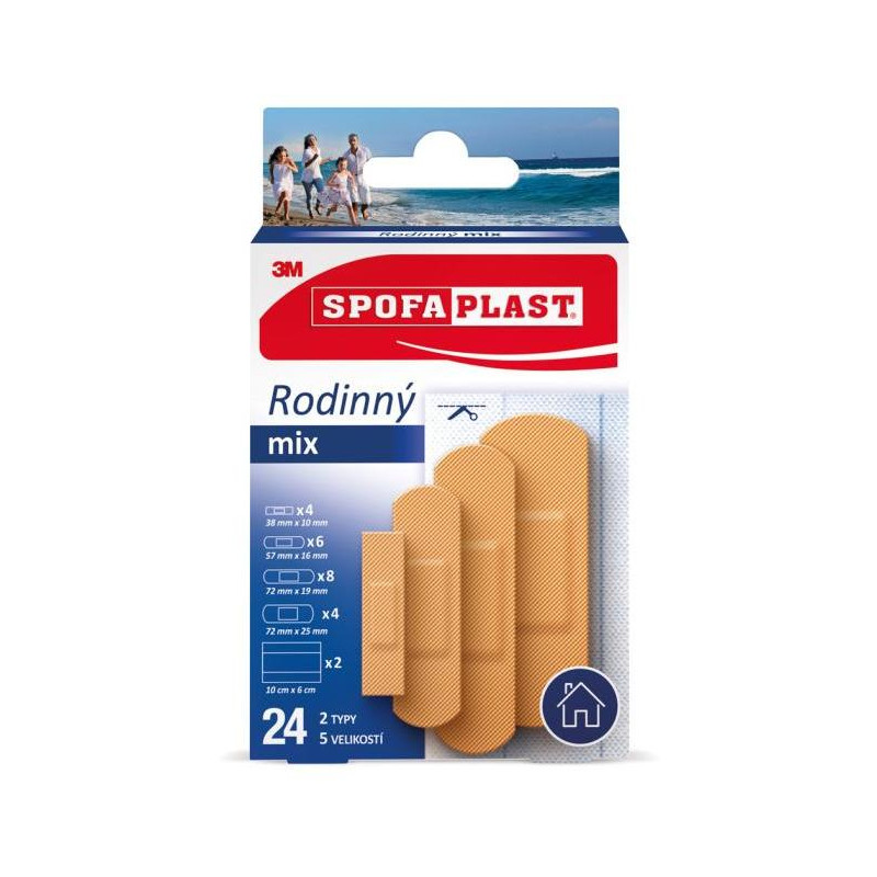 3M Spofaplast Rodinný Mix 603, 24 ks