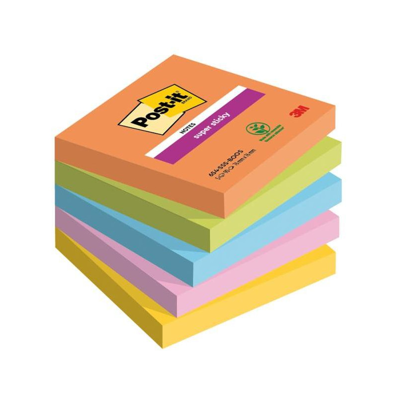 Bloček Post-it Super Sticky BOOST, veľkosť 76x76 mm, 5 bločkov po 90 lístkov