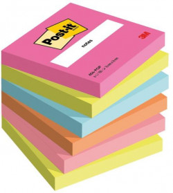 Bločky Post-it Super Sticky Poptimistic 76x76mm, 6 bločkov po 100 lístkov