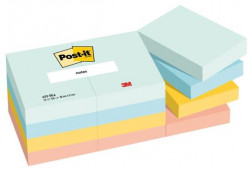 Bločky Post-it BEACHSIDE, veľkosť 38x51 mm, 12x100 lístkov