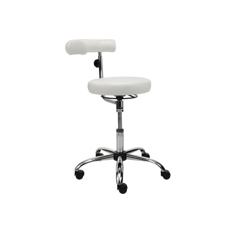 Zdravotnícka stolička KLINIK, zdravot. ekokoža biela