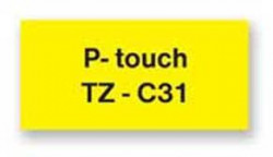 Samolepiaca páska Brother TZ-C31 12 mm neonžltá/čierna