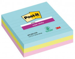 Bloček Post-it Super Sticky COSMIC, veľkosť 101x101 mm, 3 bločky po 70 lístkov