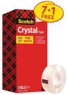 Lepiaca páska kryštálovo číra Scotch zvýhodnené balenie, 8 roliek, 19 mm x 33 m