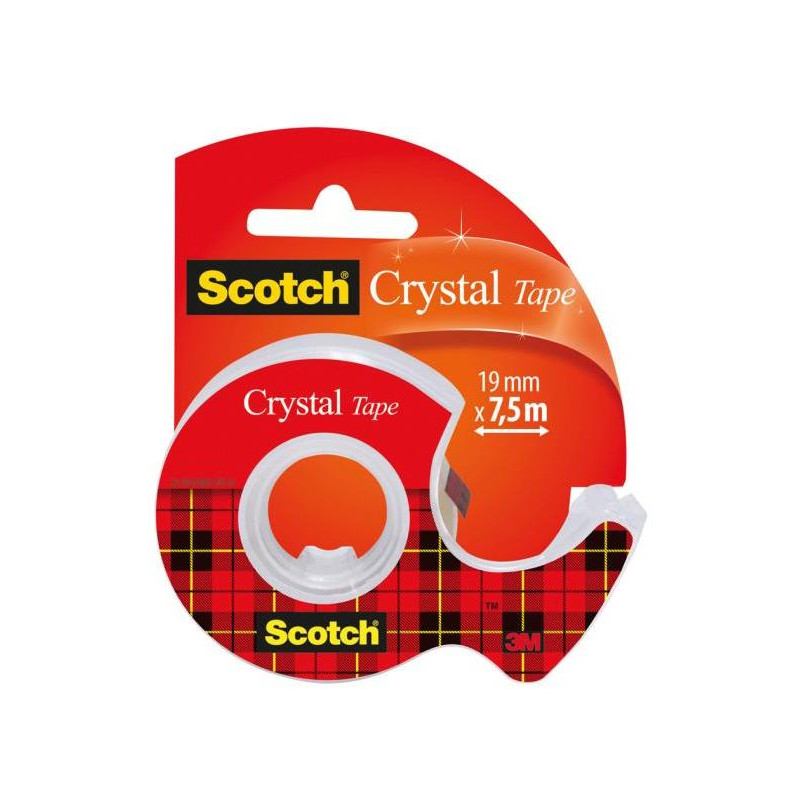 Lepiaca páska kryštálovo číra Scotch , 19 mm x 7,5 m, 1 rolka v zásobníku