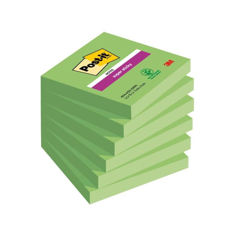 Bločky Post-it Super Sticky zelené 76x76mm