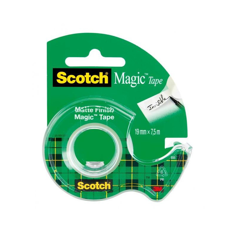 Lepiaca páska Scotch Magic neviditeľná popisovateľná 19 mm x 7,5 m s dispenzorom