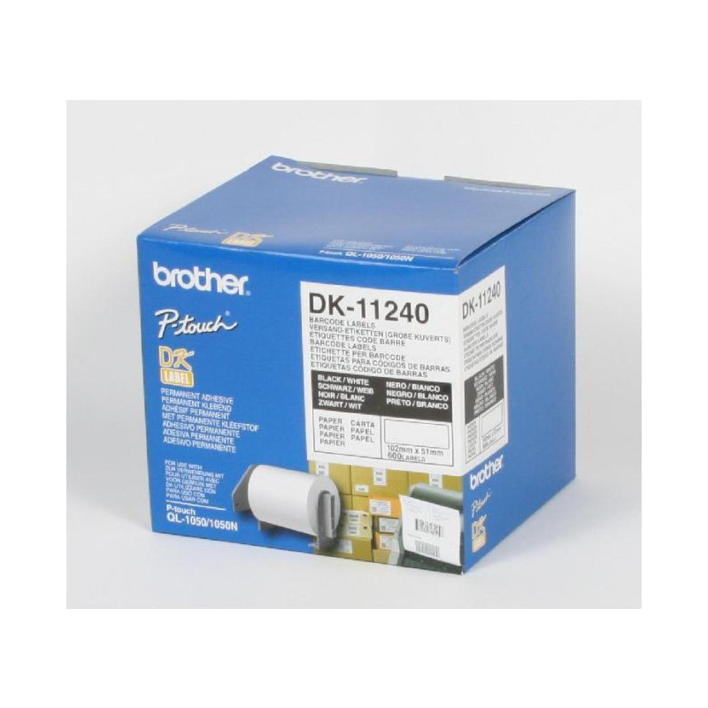 Samolepiace etikety Brother QL 102x51 mm čiarové kódy biele