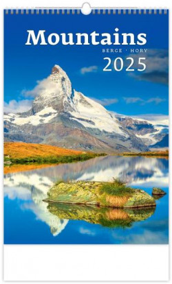 Nástenný kalendár Mountains/Berge/Hory 31,5 x 45 cm 2025