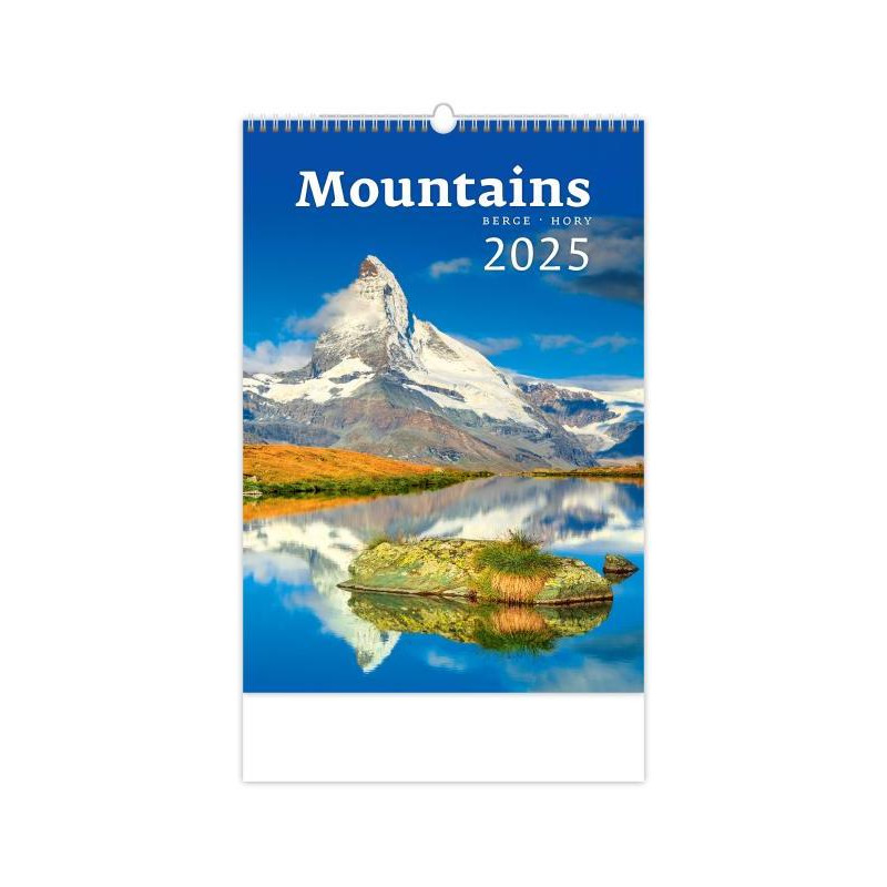 Nástenný kalendár Mountains/Berge/Hory 31,5 x 45 cm 2025
