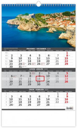 Trojmesačný kalendár Pobrežie 2025