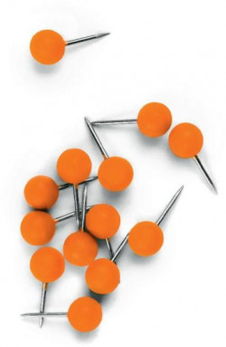 Napichovacie špendlíky NOBO guľaté 6mm oranžové 100ks