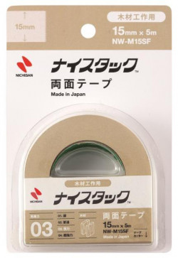 Lepiaca páska obojstranná NICHIBAN 15mm x 5m na drevo z netkanej textílie