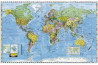 Mapa Svet politický s vlajkami štátov