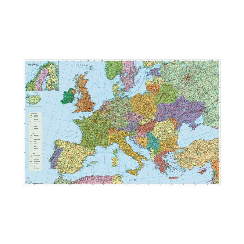 Mapa Európa-cestná sieť