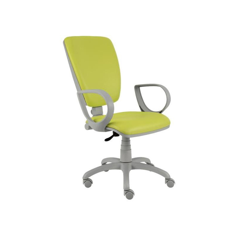 Zdravotnícka stolička Rianna, s podrúčkami, zdravot. ekokoža zelená 079