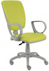 Zdravotnícka stolička Rianna, s podrúčkami, zdravot. ekokoža zelená 079