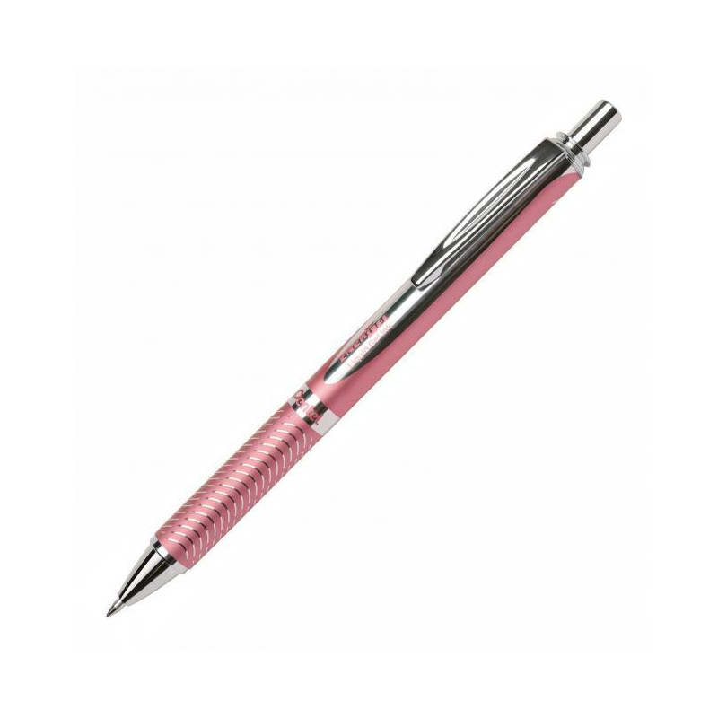 Gélový roller Pentel Energel Steel, ružový