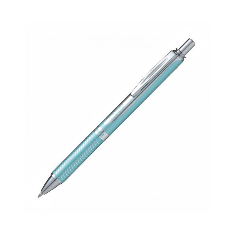 Gélový roller Pentel Energel Steel, svetlo modrý