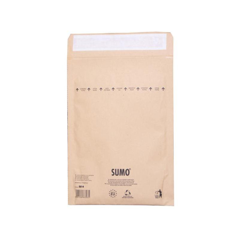 Bublinkové obálky recyklované SUMO 19,5x26,5cm hnedé