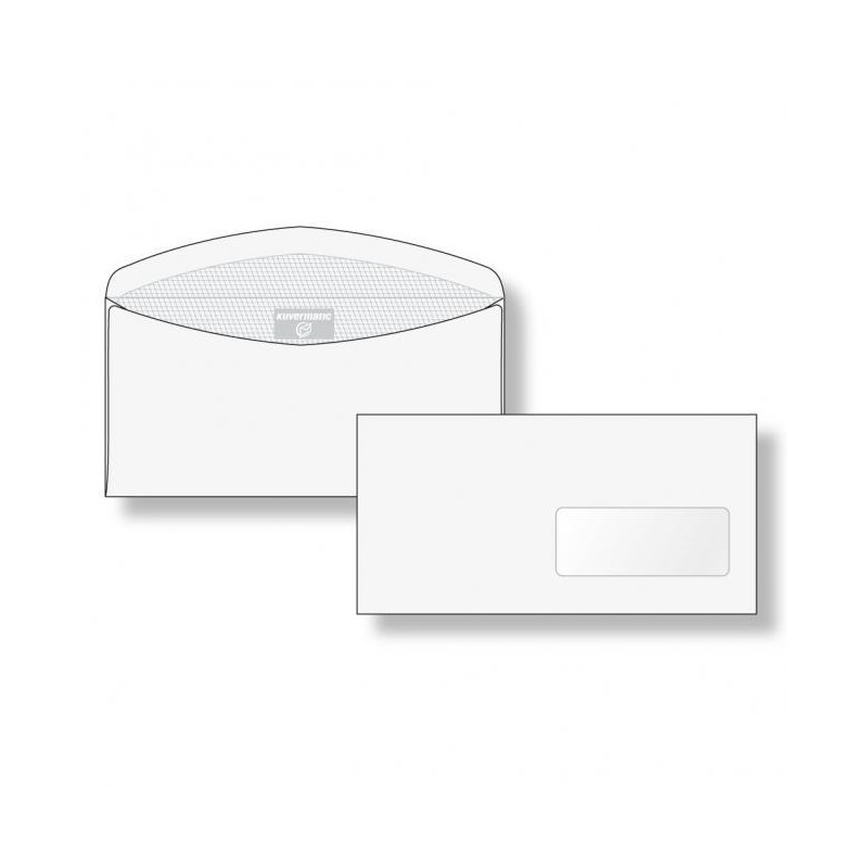 Poštové obálky C6/C5 olizové okienko vpravo vnútorná potlač, pre strojné spracovanie, 1000 ks