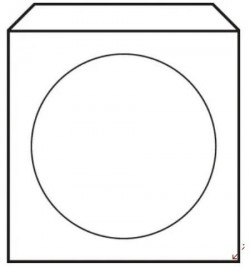 Obálky na CD 125x125 s okienkom 50 ks