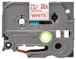 Samolepiaca páska Brother TZe-252 24 mm červené písmo na bielej páske