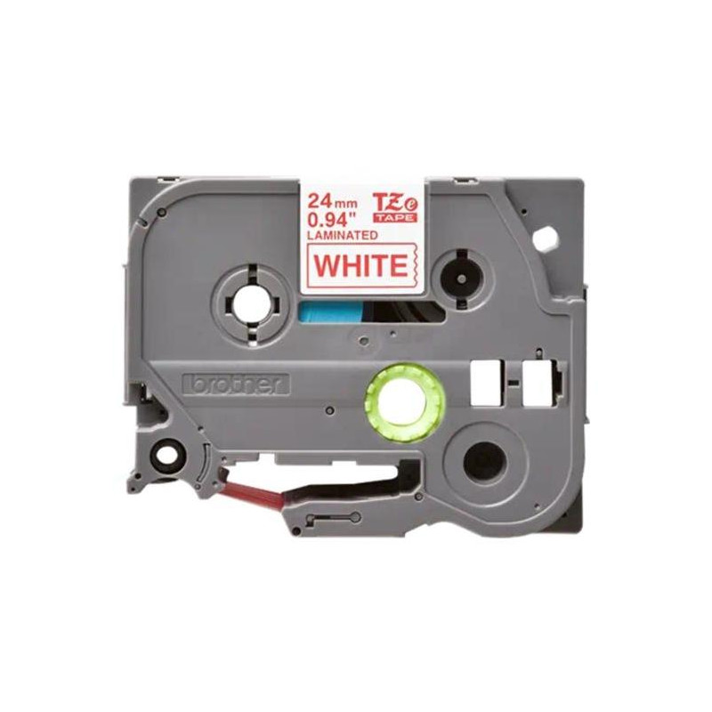 Samolepiaca páska Brother TZe-252 24 mm červené písmo na bielej páske