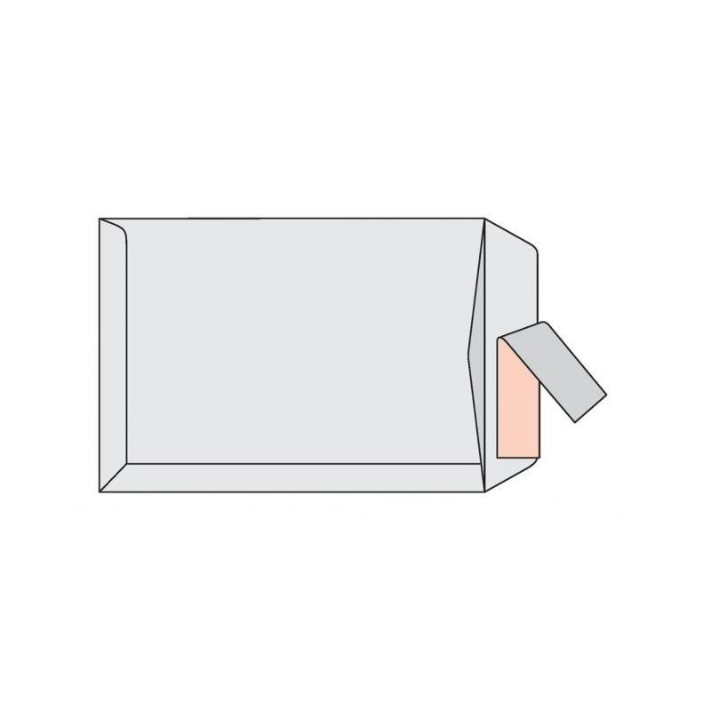 Poštové obálky B4 s páskou, biele, 250ks 90g