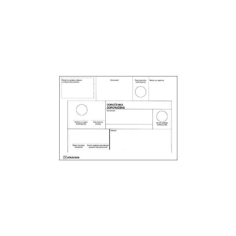 Poštová obálka B6 s doručenkou navlhčovacie