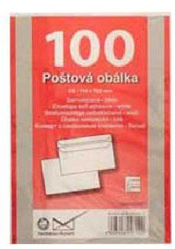Poštové obálky C6 samolepiace, 100 ks