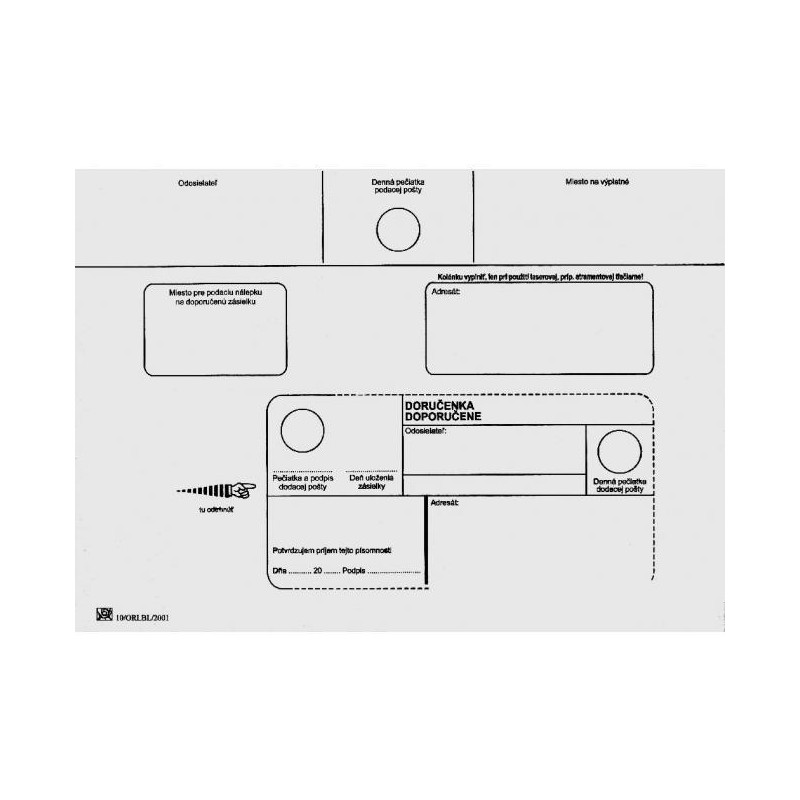 Poštové obálky C5 doručenka, 1000 ks