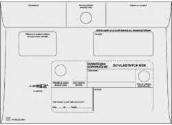 Poštové obálky C5 doručenka do VR bez OD,1000 ks