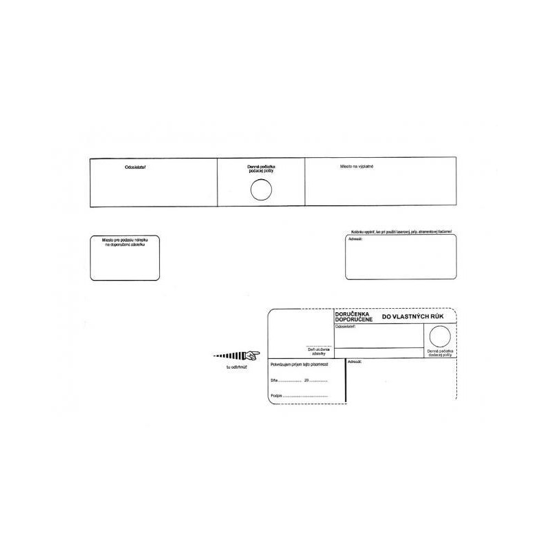 Poštové obálky C4 s páskou, do VR bez OD biele, 250 ks