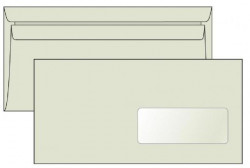 Poštové obálky DL samolepiace, okienko recyk. LETTURA 1000ks 80g