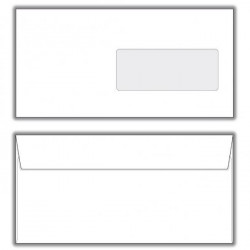 Poštové obálky DL s páskou, okienko, potlač 1000 ks 80g