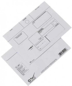 Poštové obálky C5 doručenka, 100 ks s páskou